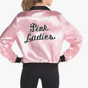 Halloween NWOT pink ladies 50s costume jacket grease